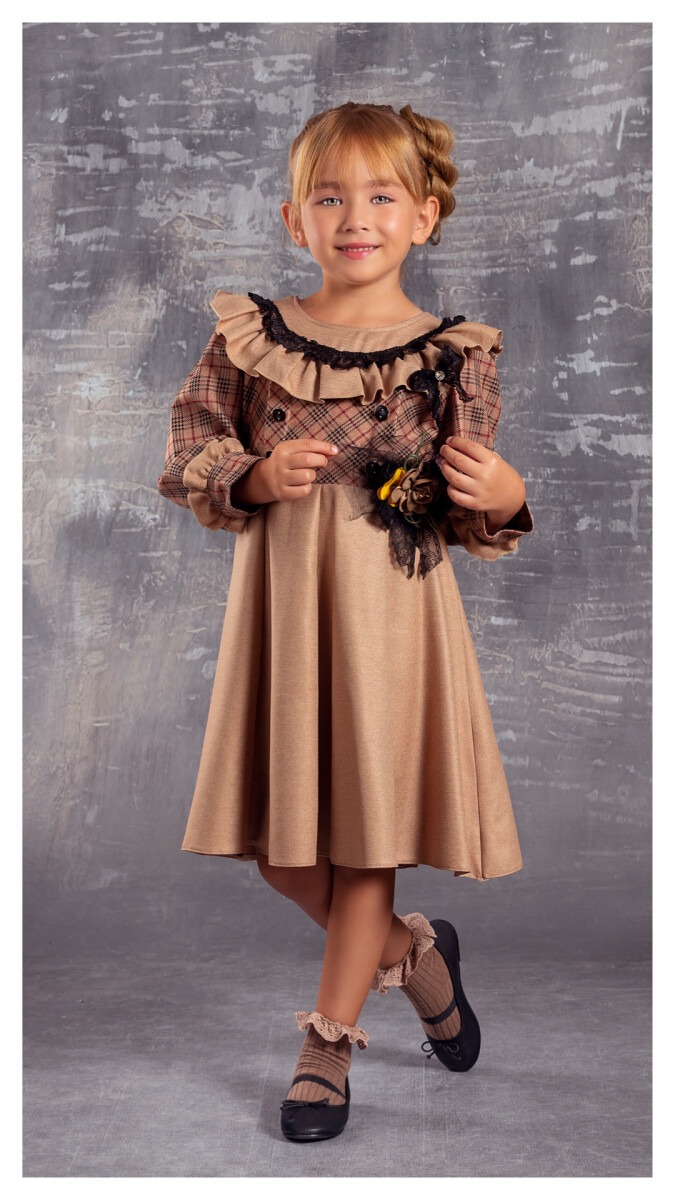 Wholesale Girls Dress with Flower 6-12Y - Producer: Tivido - Wholesale Kids & Baby Clothes From Turkey - TheBS Kids