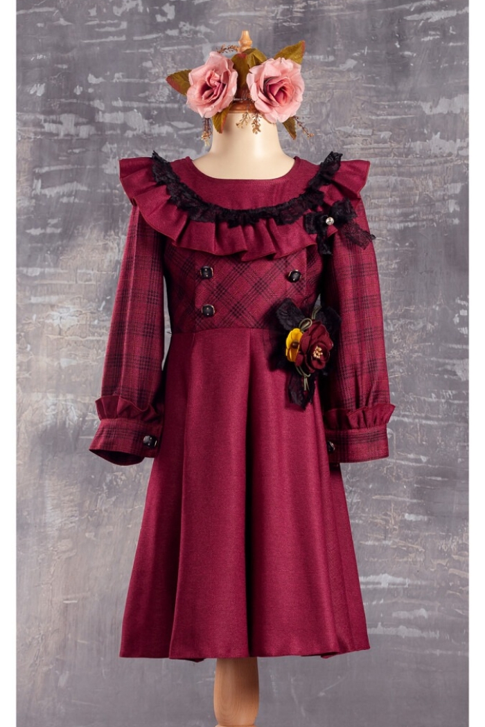 Wholesale Girls Dress with Flower 6-12Y - Producer: Tivido - Wholesale Kids & Baby Clothes From Turkey - TheBS Kids