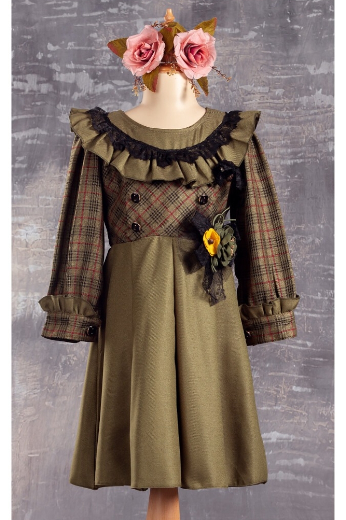 Wholesale Girls Dress with Flower 6-12Y - Producer: Tivido - Wholesale Kids & Baby Clothes From Turkey - TheBS Kids