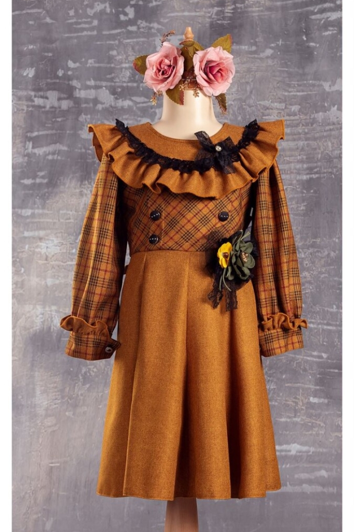 Wholesale Girls Dress with Flower 6-12Y - Producer: Tivido - Wholesale Kids & Baby Clothes From Turkey - TheBS Kids
