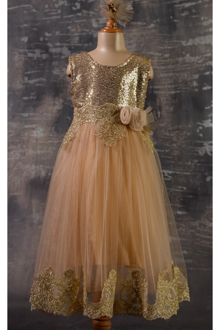 Wholesale Girls Dress with Flower 6-12Y - Producer: Tivido - Wholesale Kids & Baby Clothes From Turkey - TheBS Kids