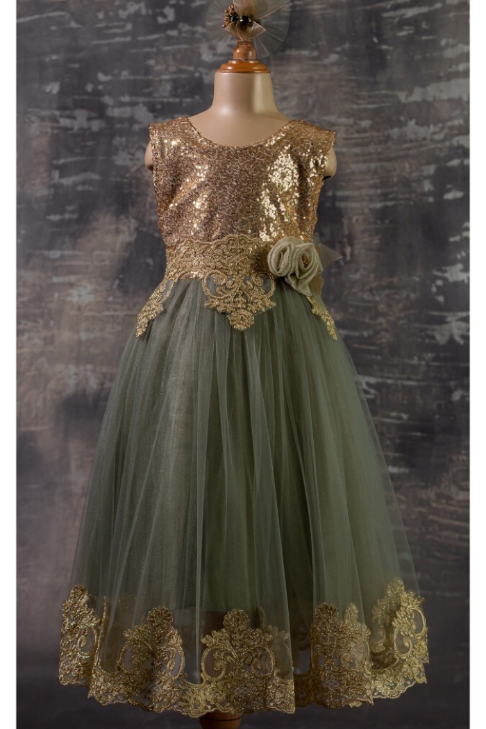 Wholesale Girls Dress with Flower 6-12Y - Producer: Tivido - Wholesale Kids & Baby Clothes From Turkey - TheBS Kids