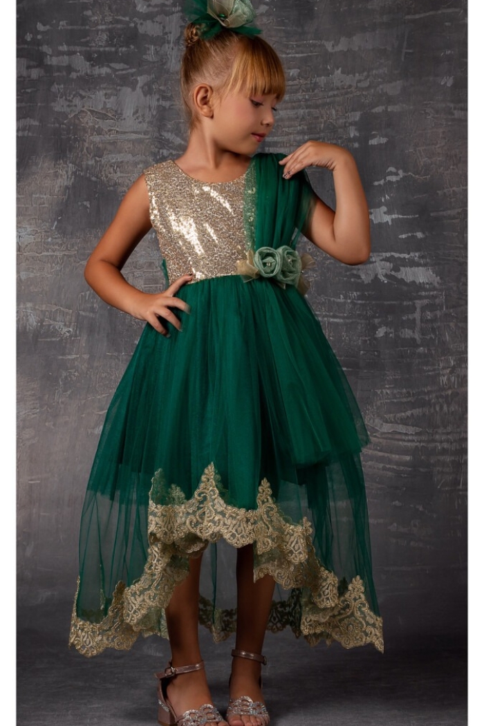 Wholesale Girls Dress with Flower 6-12Y - Producer: Tivido - Wholesale Kids & Baby Clothes From Turkey - TheBS Kids