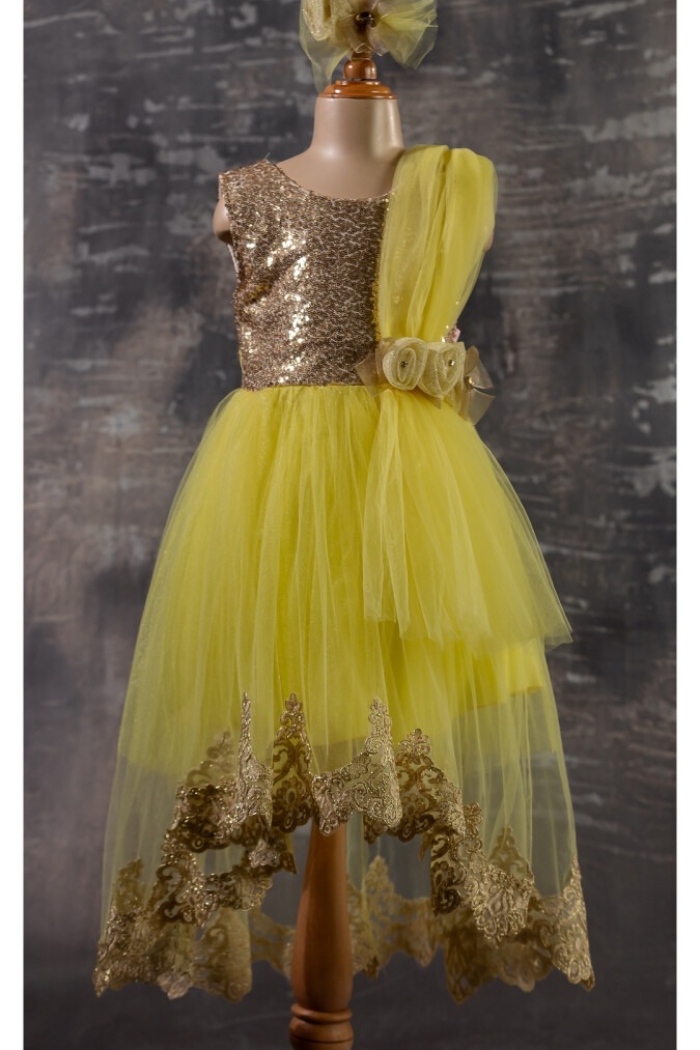 Wholesale Girls Dress with Flower 6-12Y - Producer: Tivido - Wholesale Kids & Baby Clothes From Turkey - TheBS Kids