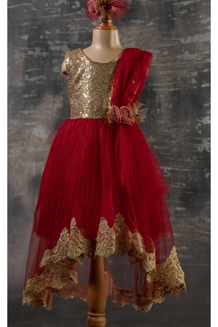 Wholesale Girls Dress with Flower 6-12Y - Producer: Tivido - Wholesale Kids & Baby Clothes From Turkey - TheBS Kids