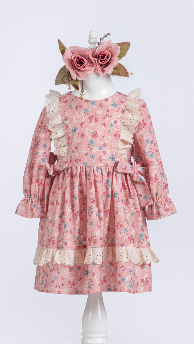 Wholesale Girls Dress with Flowers Printed 2-5Y - Producer: Tivido - Wholesale Kids & Baby Clothes From Turkey - TheBS Kids