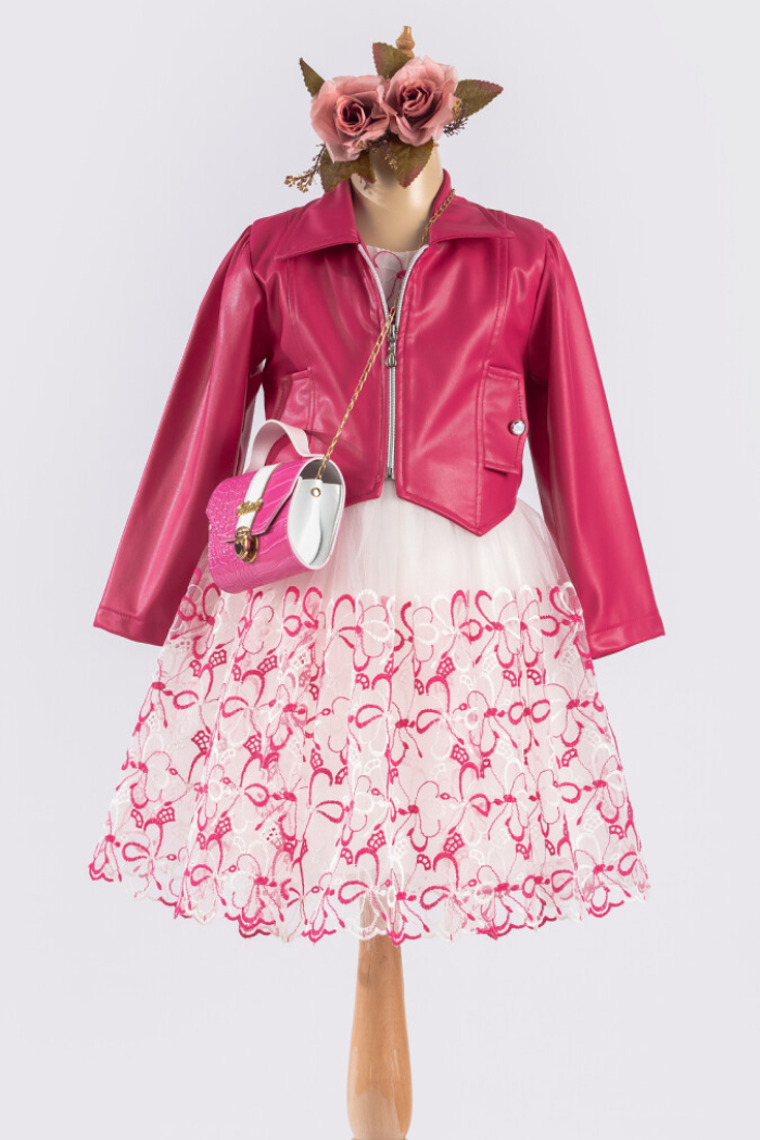 Wholesale Girls Dress with Jacket and Bag 6-12Y - Producer: Tivido - Wholesale Kids & Baby Clothes From Turkey - TheBS Kids