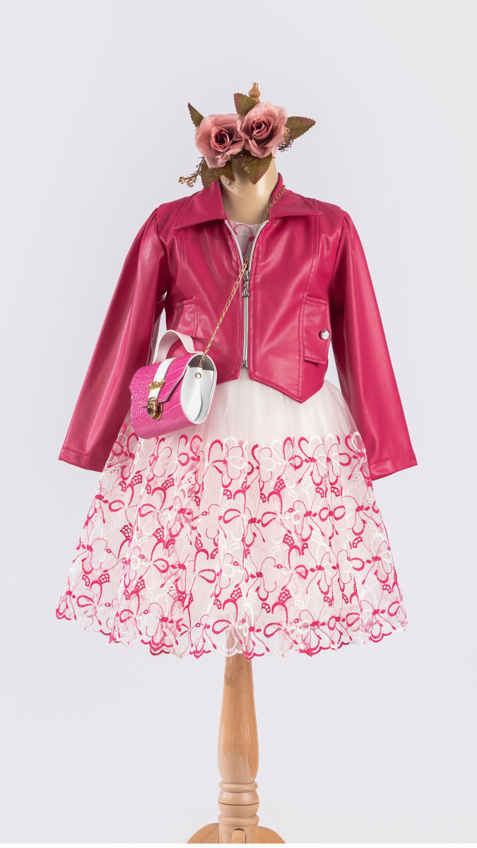 Wholesale Girls Dress with Jacket and Bag 6-12Y - Producer: Tivido - Wholesale Kids & Baby Clothes From Turkey - TheBS Kids