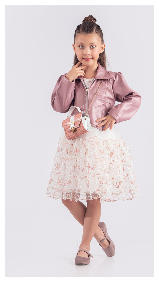 Wholesale Girls Dress with Jacket and Bag 6-12Y - Producer: Tivido - Wholesale Kids & Baby Clothes From Turkey - TheBS Kids
