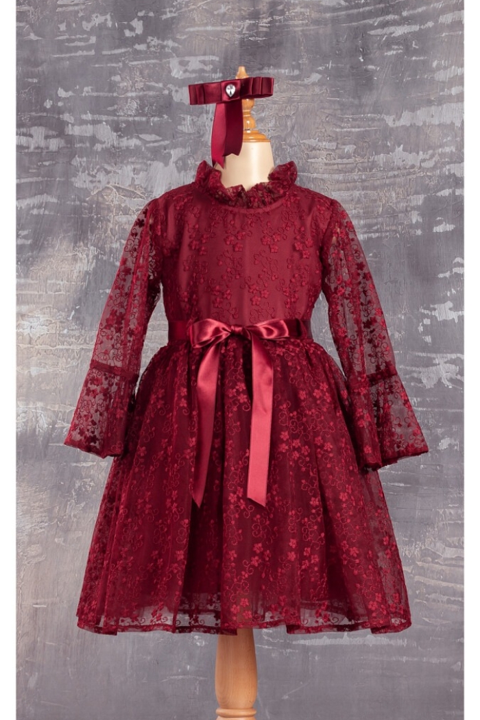 Wholesale Girls Dress with Lacy 6-12Y - Producer: Tivido - Wholesale Kids & Baby Clothes From Turkey - TheBS Kids