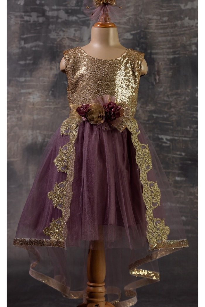 Wholesale Girls Dress with Lacy 6-12Y - Producer: Tivido - Wholesale Kids & Baby Clothes From Turkey - TheBS Kids