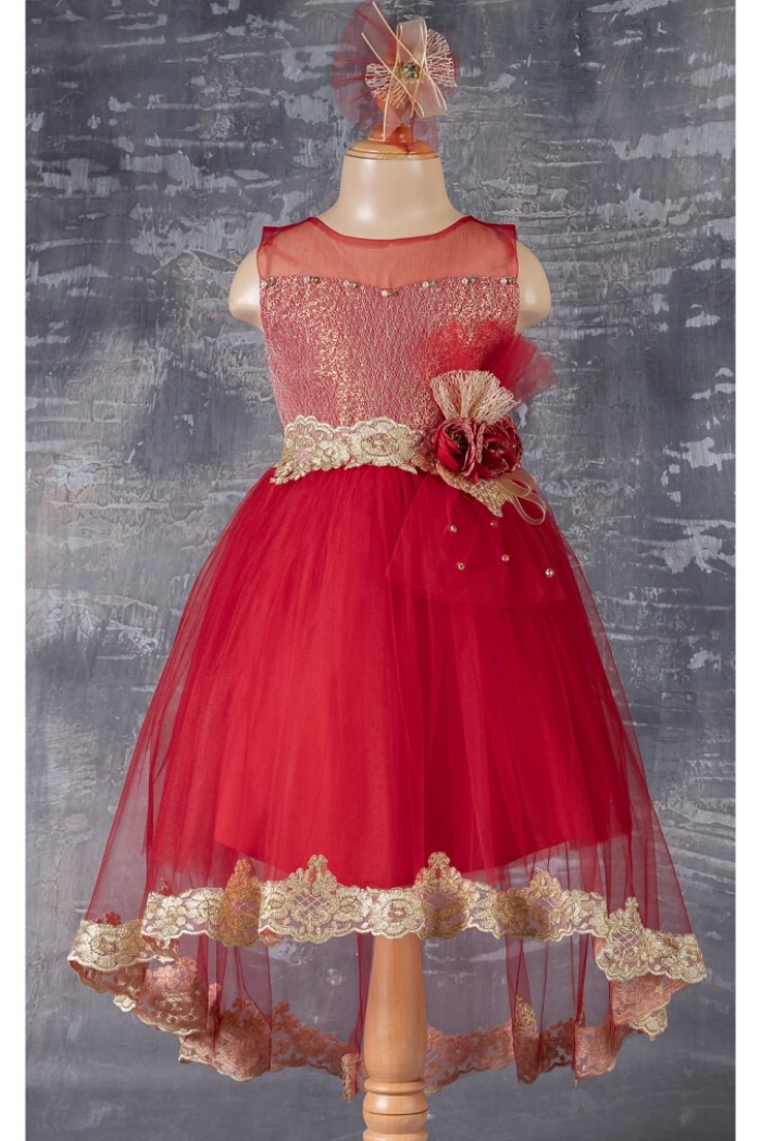 Wholesale Girls Dress with Lacy 6-12Y - Producer: Tivido - Wholesale Kids & Baby Clothes From Turkey - TheBS Kids