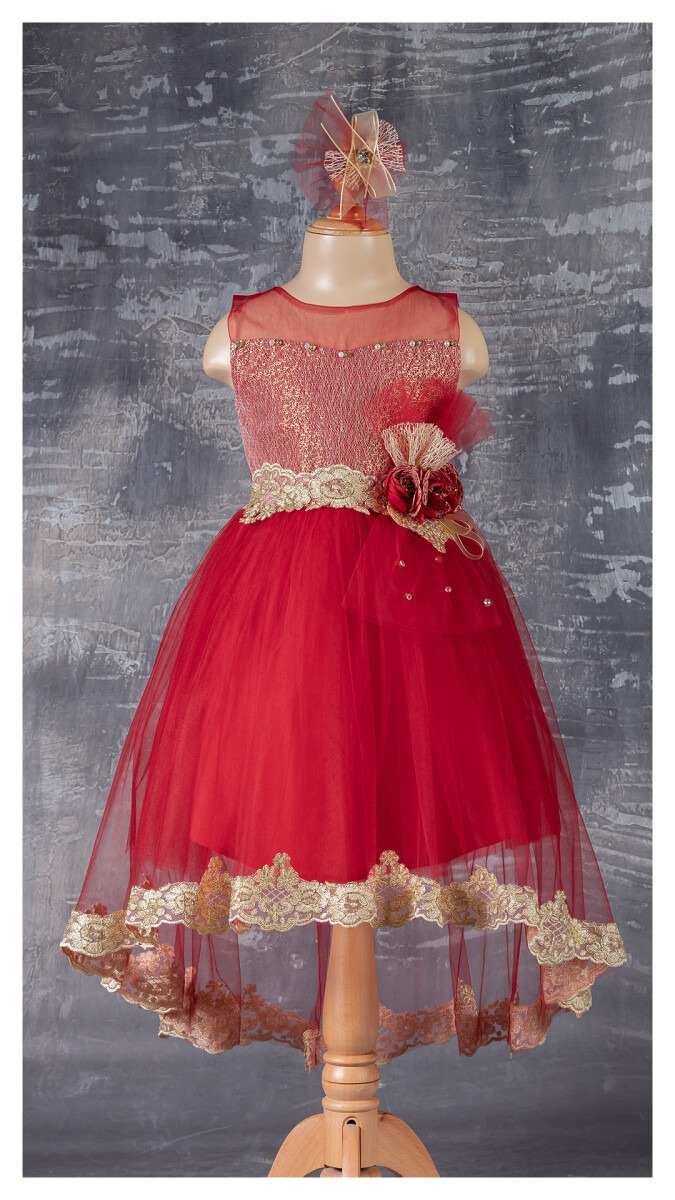 Wholesale Girls Dress with Lacy 6-12Y - Producer: Tivido - Wholesale Kids & Baby Clothes From Turkey - TheBS Kids