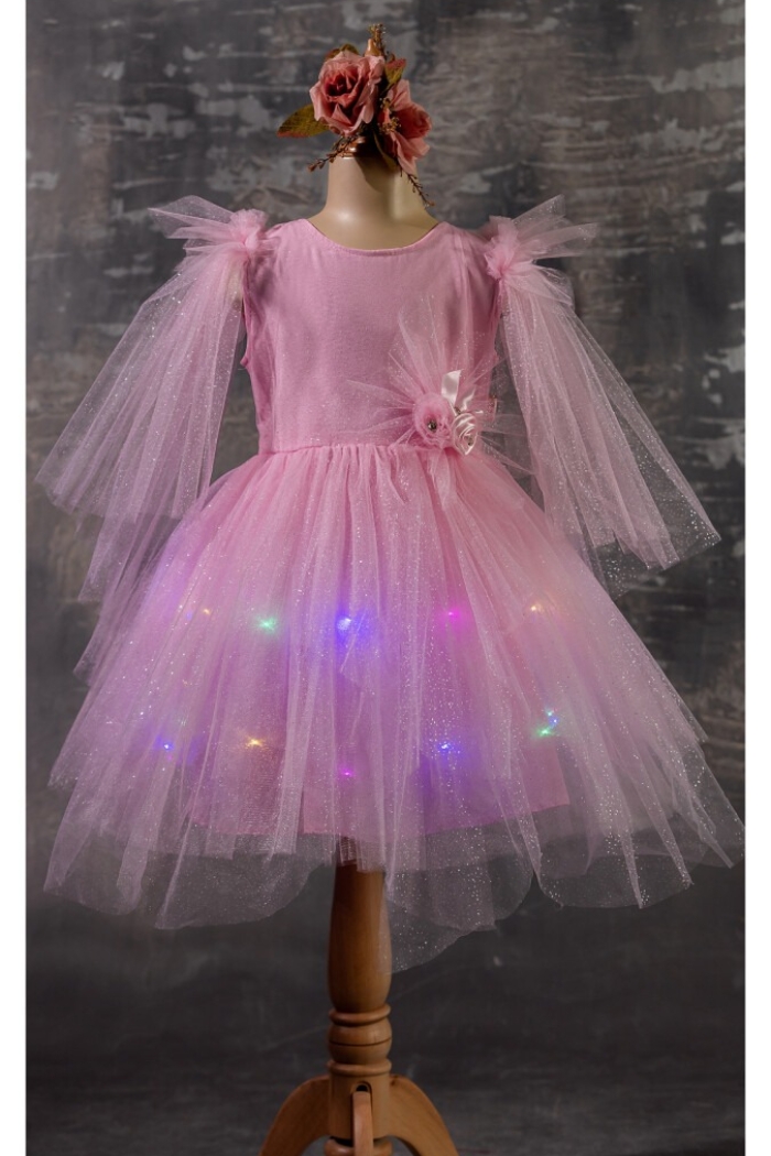 Wholesale Girls Dress with Light 5-8Y - Producer: Tivido - Wholesale Kids & Baby Clothes From Turkey - TheBS Kids