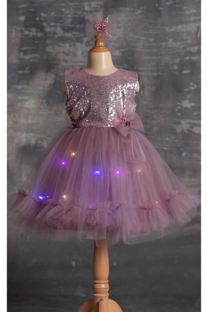 Wholesale Girls Dress with Light 5-8Y - Producer: Tivido - Wholesale Kids & Baby Clothes From Turkey - TheBS Kids