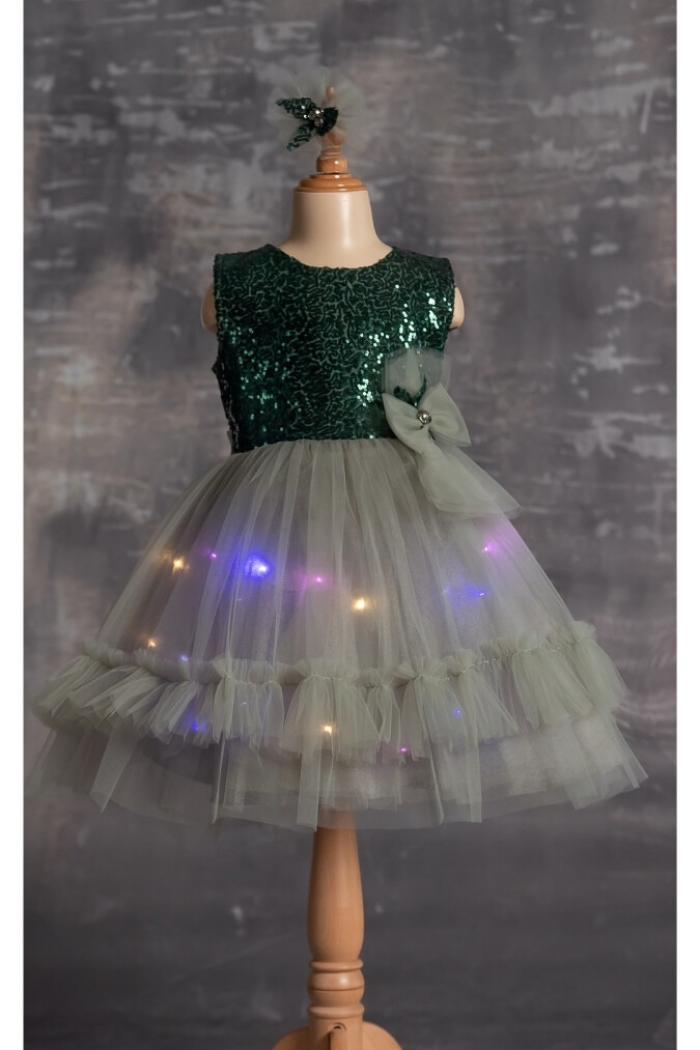 Wholesale Girls Dress with Light 5-8Y - Producer: Tivido - Wholesale Kids & Baby Clothes From Turkey - TheBS Kids