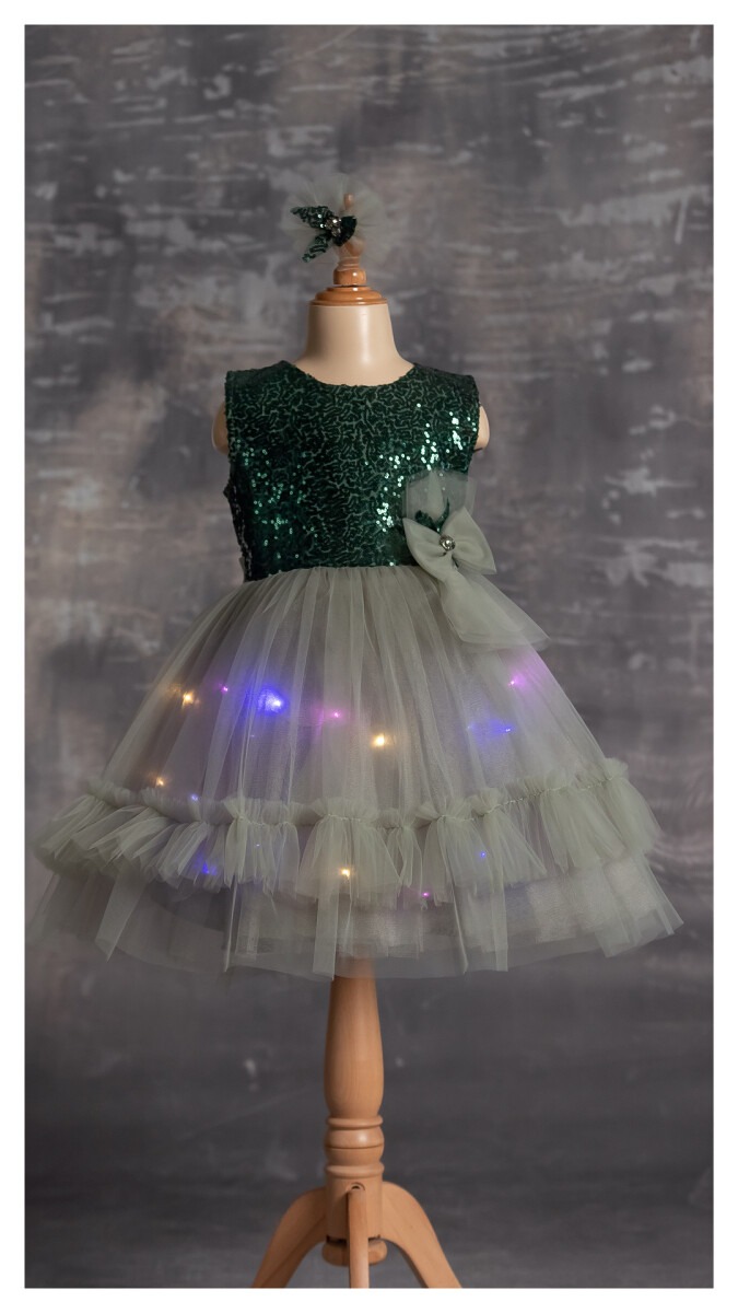 Wholesale Girls Dress with Light 5-8Y - Producer: Tivido - Wholesale Kids & Baby Clothes From Turkey - TheBS Kids