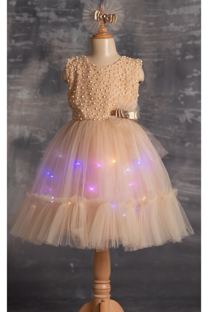 Wholesale Girls Dress with Lights 5-8Y - Producer: Tivido - Wholesale Kids & Baby Clothes From Turkey - TheBS Kids