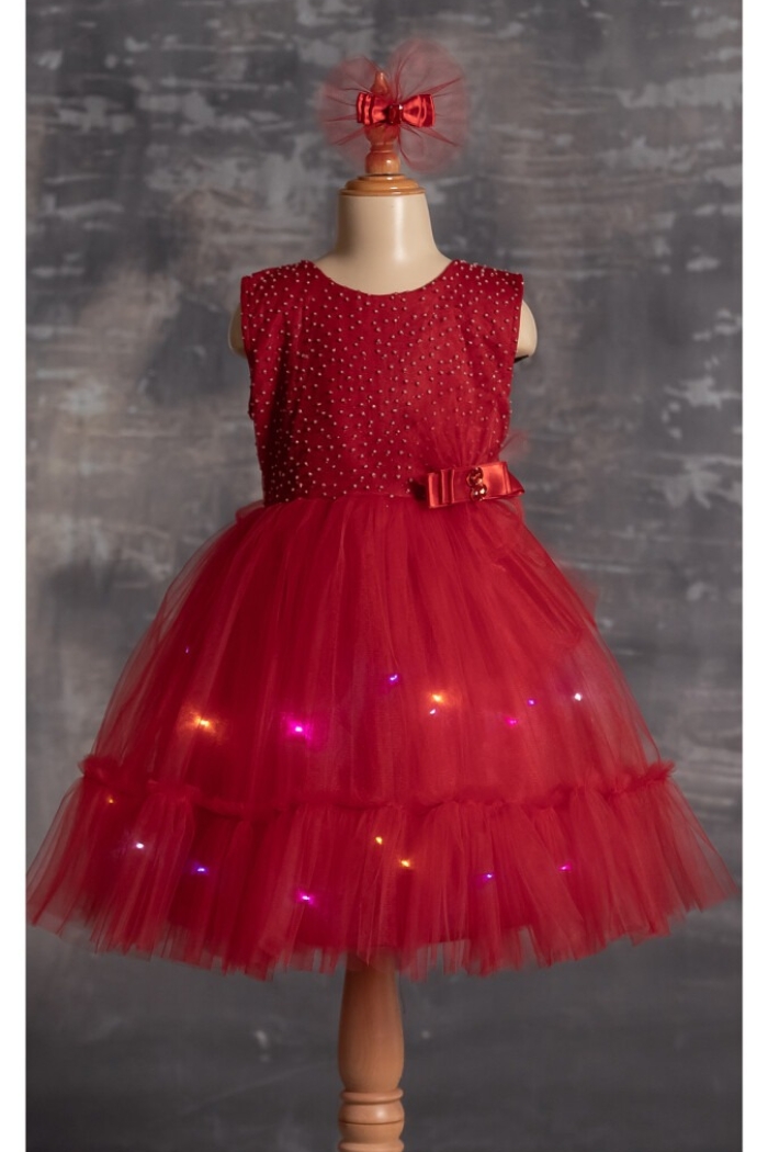 Wholesale Girls Dress with Lights 5-8Y - Producer: Tivido - Wholesale Kids & Baby Clothes From Turkey - TheBS Kids