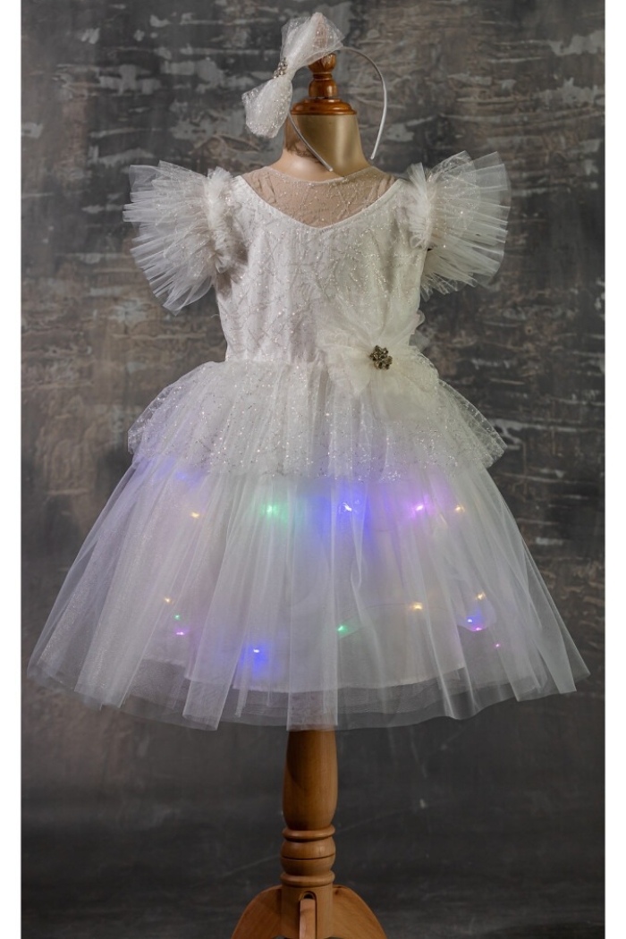 Wholesale Girls Dress with Lights 5-8Y - Producer: Tivido - Wholesale Kids & Baby Clothes From Turkey - TheBS Kids
