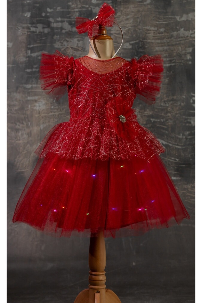 Wholesale Girls Dress with Lights 5-8Y - Producer: Tivido - Wholesale Kids & Baby Clothes From Turkey - TheBS Kids