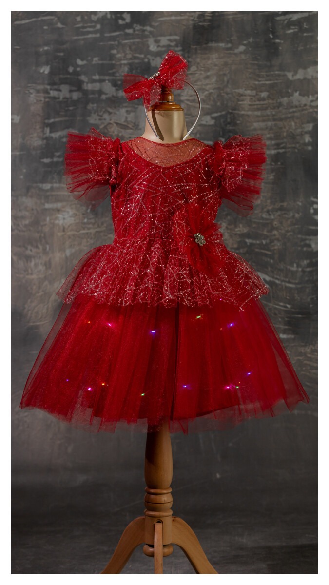 Wholesale Girls Dress with Lights 5-8Y - Producer: Tivido - Wholesale Kids & Baby Clothes From Turkey - TheBS Kids