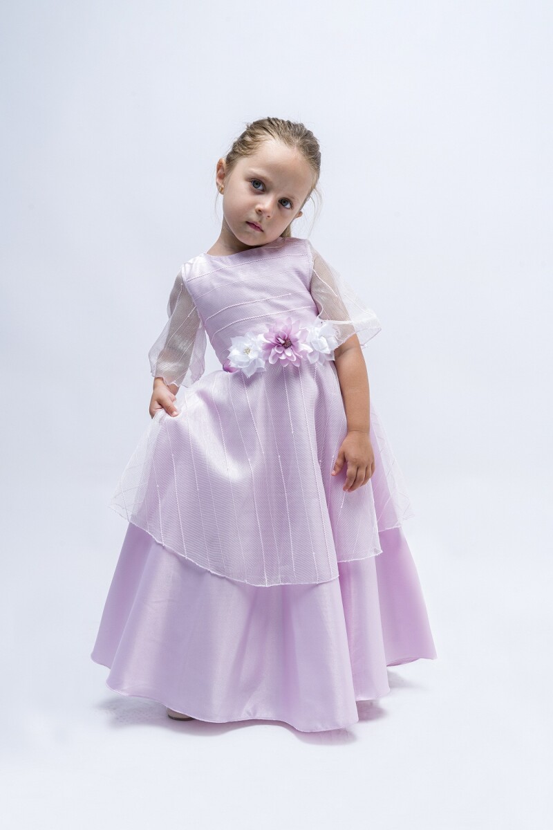 Wholesale Girls Dress with Striped and Tulle 2-5Y 1022-23023* - Producer: Wecan - Wholesale Kids & Baby Clothes From Turkey - TheBS Kids