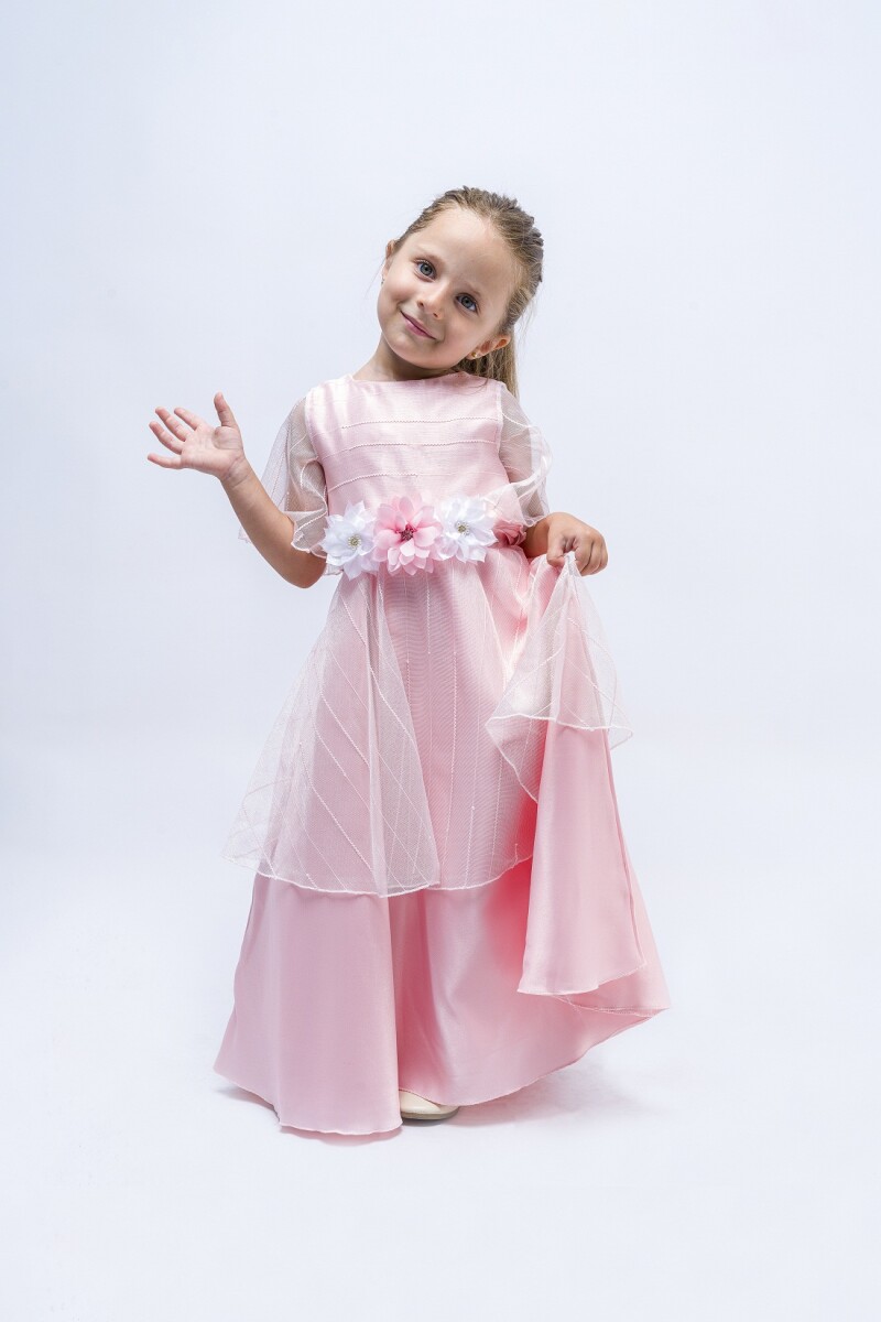 Wholesale Girls Dress with Striped and Tulle 2-5Y 1022-23023* - Producer: Wecan - Wholesale Kids & Baby Clothes From Turkey - TheBS Kids