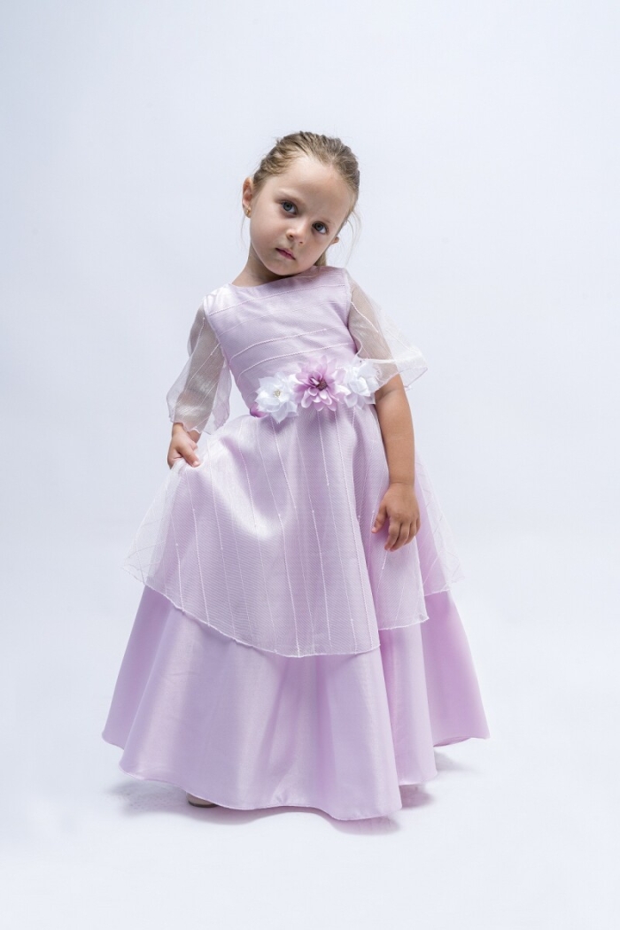 Wholesale Girls Dress with Striped and Tulle 6-9Y - Producer: Wecan - Wholesale Kids & Baby Clothes From Turkey - TheBS Kids