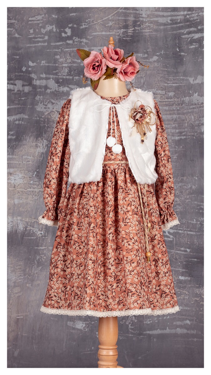 Wholesale Girls Dress with Vest 6-12Y - Producer: Tivido - Wholesale Kids & Baby Clothes From Turkey - TheBS Kids