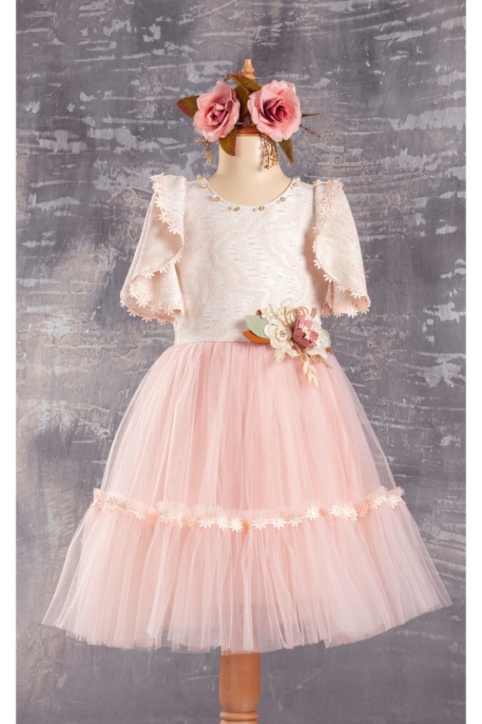 Wholesale Girls Party Wear Dress with Jacquard 6-12Y - Producer: Tivido - Wholesale Kids & Baby Clothes From Turkey - TheBS Kids