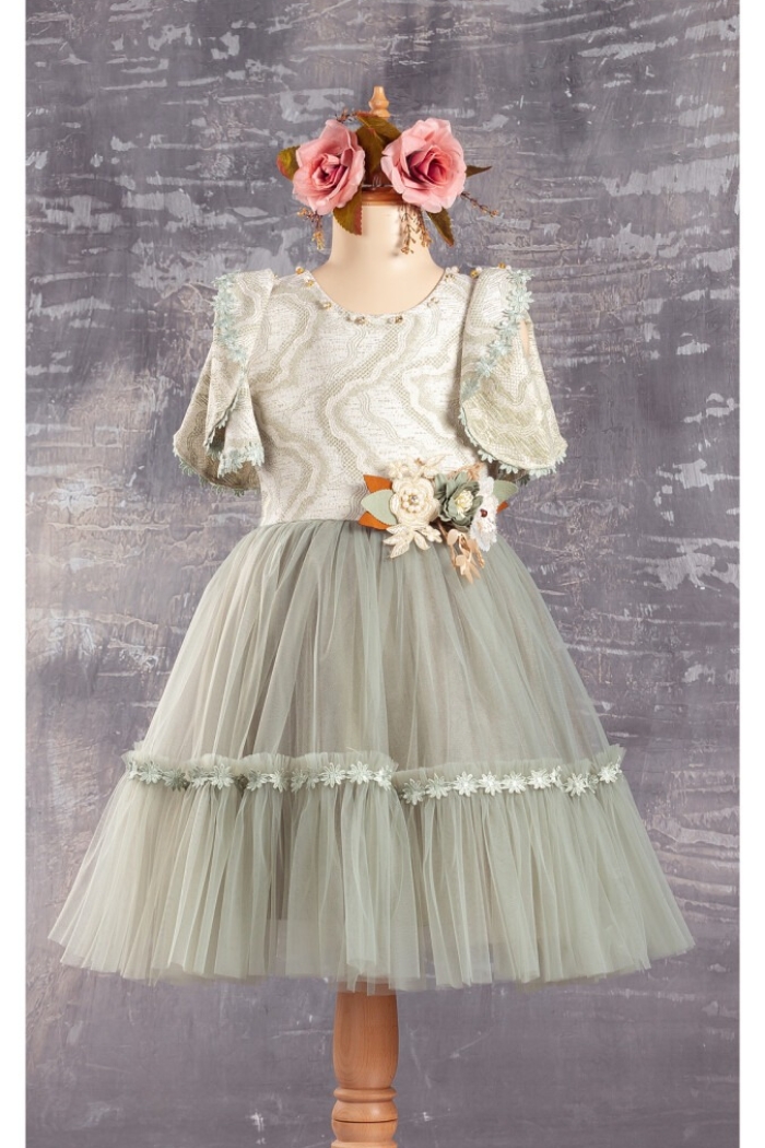 Wholesale Girls Party Wear Dress with Jacquard 6-12Y - Producer: Tivido - Wholesale Kids & Baby Clothes From Turkey - TheBS Kids