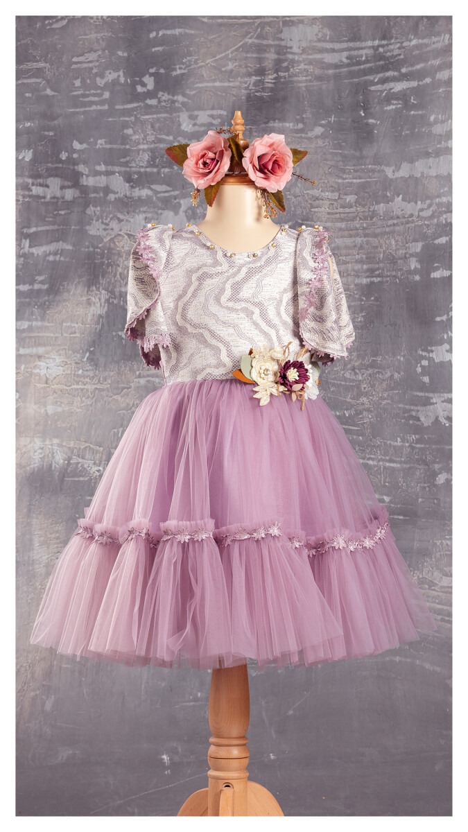 Wholesale Girls Party Wear Dress with Jacquard 6-12Y - Producer: Tivido - Wholesale Kids & Baby Clothes From Turkey - TheBS Kids