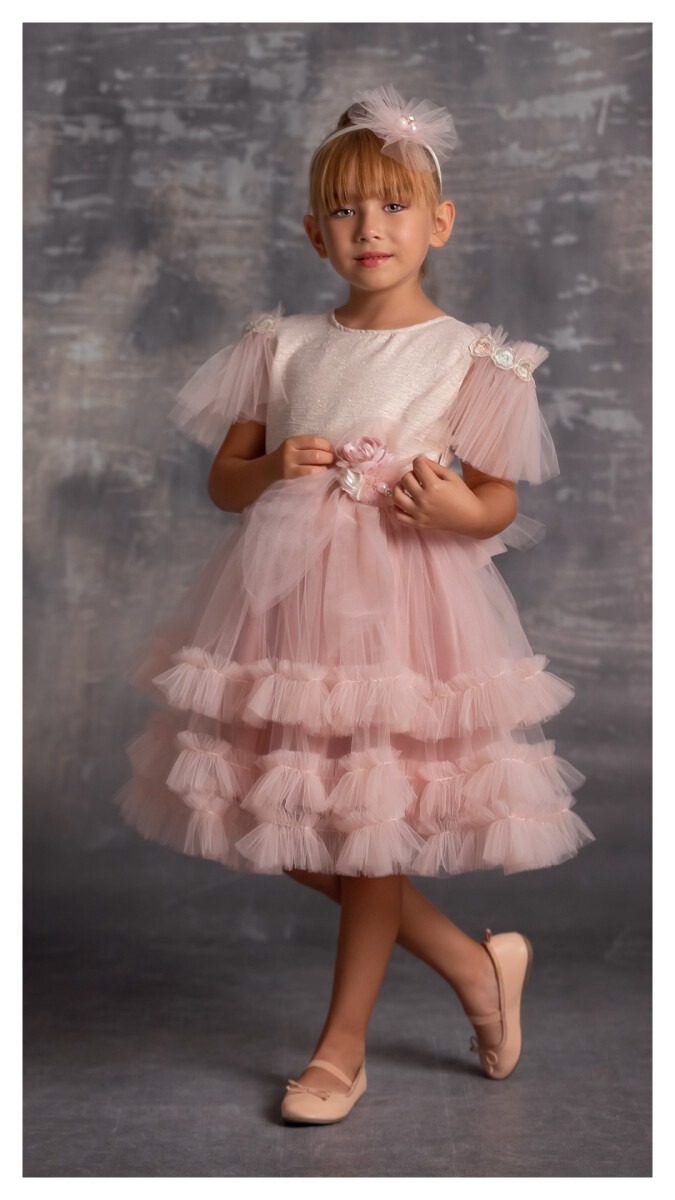Wholesale Girls Party Wear Dress with Tulle 6-12Y - Producer: Tivido - Wholesale Kids & Baby Clothes From Turkey - TheBS Kids