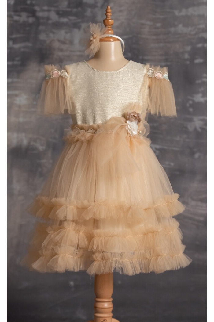 Wholesale Girls Party Wear Dress with Tulle 6-12Y - Producer: Tivido - Wholesale Kids & Baby Clothes From Turkey - TheBS Kids