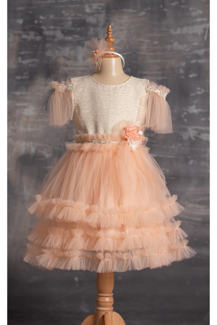 Wholesale Girls Party Wear Dress with Tulle 6-12Y - Producer: Tivido - Wholesale Kids & Baby Clothes From Turkey - TheBS Kids