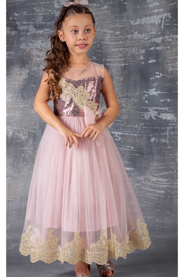 Wholesale Girls Partywear Dress with Lacy 6-12Y - Producer: Tivido - Wholesale Kids & Baby Clothes From Turkey - TheBS Kids