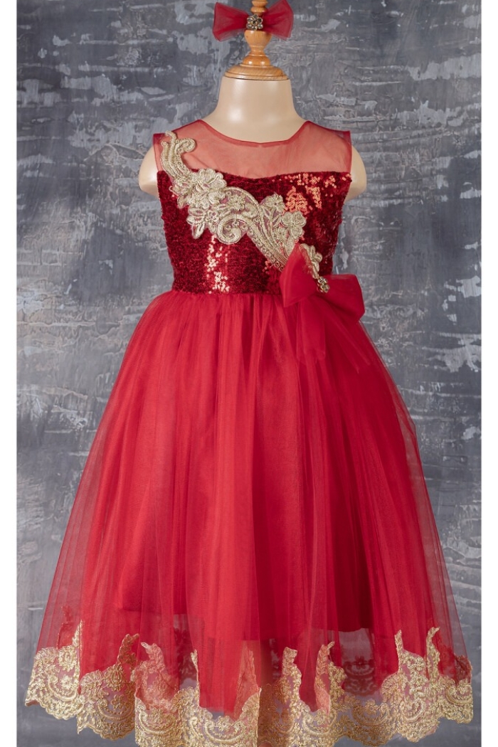 Wholesale Girls Partywear Dress with Lacy 6-12Y - Producer: Tivido - Wholesale Kids & Baby Clothes From Turkey - TheBS Kids