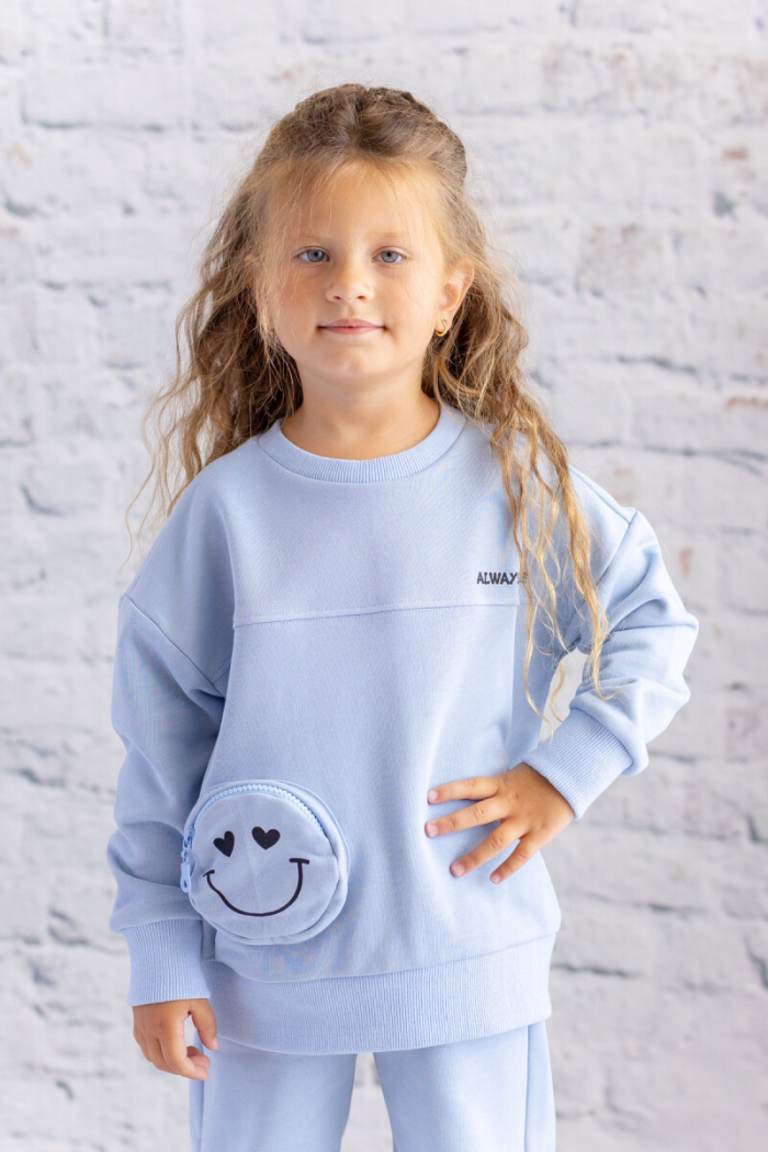 Wholesale Girl's Pocket Detailed Printed Sweatshirt 1-12Y - Producer: Zeyland - Wholesale Kids & Baby Clothes From Turkey - TheBS Kids