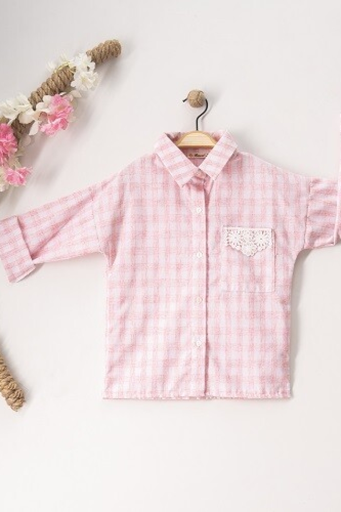 Wholesale Girls Shirt with Plaid 7-10Y - Producer: Büşra Bebe - Wholesale Kids & Baby Clothes From Turkey - TheBS Kids
