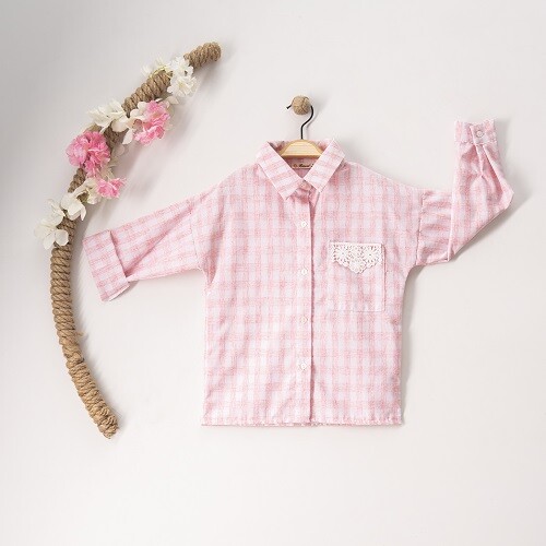 Wholesale Girls Shirt with Plaid 7-10Y - Producer: Büşra Bebe - Wholesale Kids & Baby Clothes From Turkey - TheBS Kids