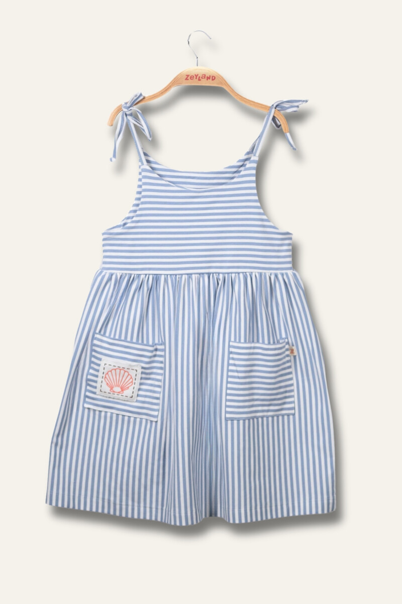 Wholesale Girl's Striped Combed Dress with Straps 1-12Y - Producer: Zeyland - Wholesale Kids & Baby Clothes From Turkey - TheBS Kids