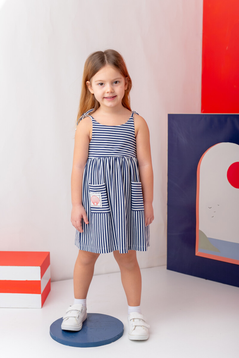 Wholesale Girl's Striped Combed Dress with Straps 1-12Y - Producer: Zeyland - Wholesale Kids & Baby Clothes From Turkey - TheBS Kids