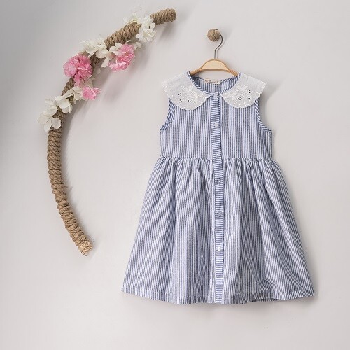 Wholesale Girls Striped Dress 7-10Y - Producer: Büşra Bebe - Wholesale Kids & Baby Clothes From Turkey - TheBS Kids