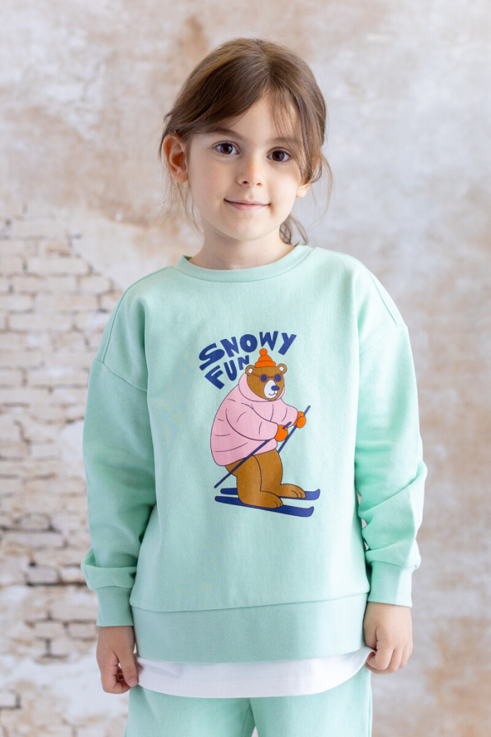 Wholesale Girl's Suprem Garnished Bear Printed Sweatshirt 1-12Y - Producer: Zeyland - Wholesale Kids & Baby Clothes From Turkey - TheBS Kids