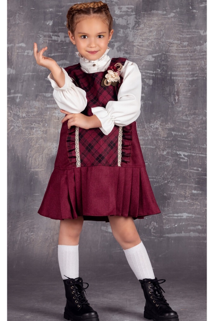Wholesale Girls Tunic with Shirt 5-8Y 1042-2309* - Producer: Tivido - Wholesale Kids & Baby Clothes From Turkey - TheBS Kids