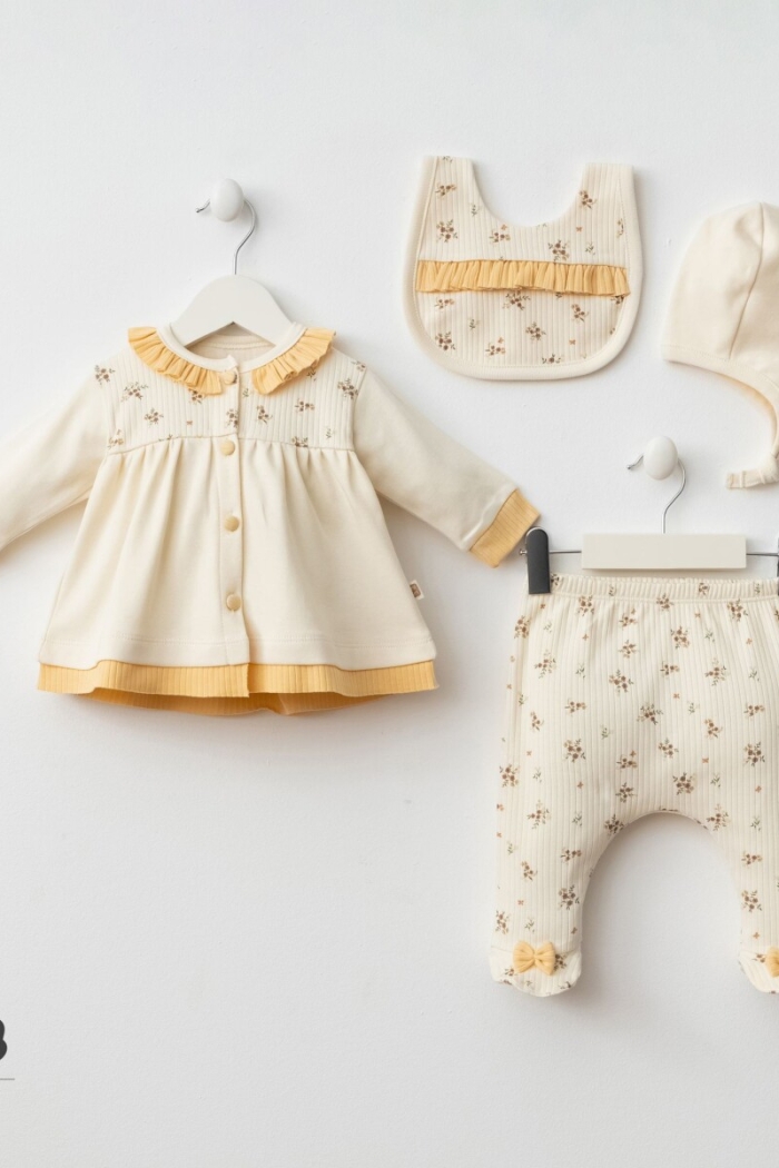 Wholesale Newborn Baby Floral 5-Piece Set 0-3M - Producer: Minizeyn - Wholesale Kids & Baby Clothes From Turkey - TheBS Kids