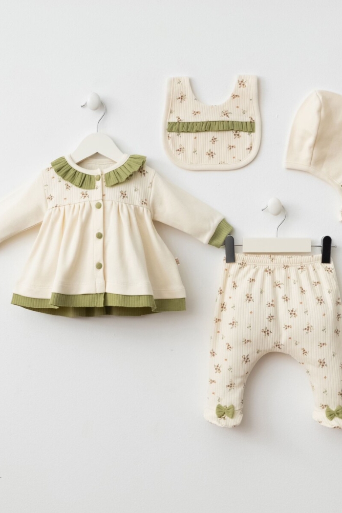 Wholesale Newborn Baby Floral 5-Piece Set 0-3M - Producer: Minizeyn - Wholesale Kids & Baby Clothes From Turkey - TheBS Kids