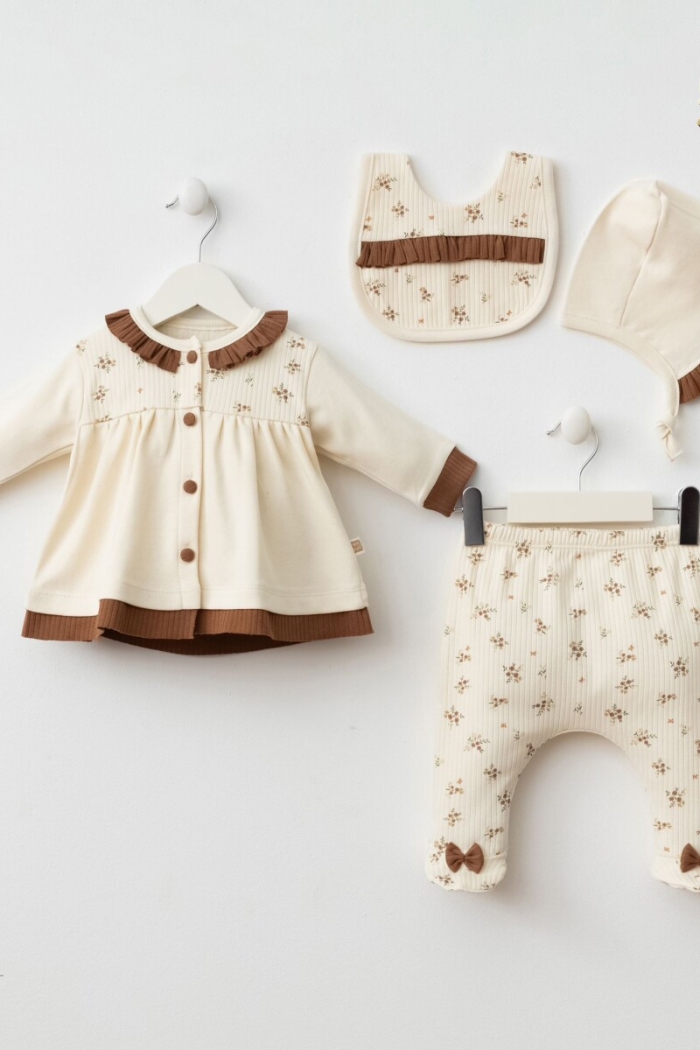 Wholesale Newborn Baby Floral 5-Piece Set 0-3M - Producer: Minizeyn - Wholesale Kids & Baby Clothes From Turkey - TheBS Kids