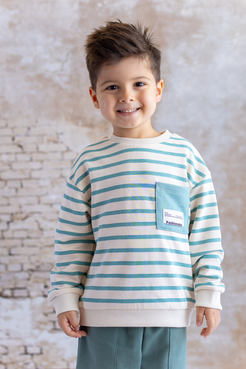Wholesale Striped Pocket Detail Sweatshirt for Boys 1-12Y - Producer: Zeyland - Wholesale Kids & Baby Clothes From Turkey - TheBS Kids